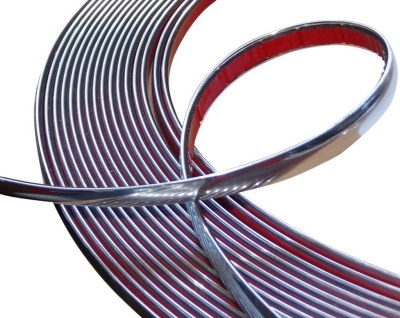 LISTWA OZDOBNA TAŚMA CHROM CHROMOWANA Żory 3mm 8m