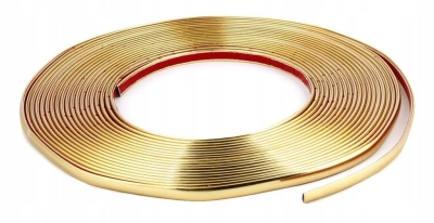 LISTWA OZDOBNA TAŚMA złota gold chrom 14 mm 5m