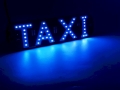 Taxi Ledowy Napis Lampa niebieska Tabliczka LED USB przyssawki