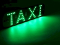 Taxi Ledowy Napis Lampa zielona Tabliczka LED USB przyssawki