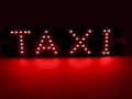 Taxi Ledowy Napis Lampa czerwona Tabliczka LED USB przyssawki