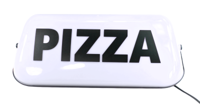 Lampa magnetyczna na dach kogut LED  napis PIZZA wtyczka 2m