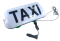 Lampa TAXI kogut LED 35cm biała na szklany dach przyssawki próżniowe 75mm