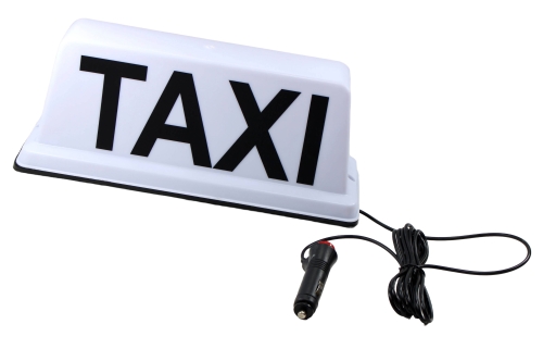 Lampa magnetyczna TAXI na dach kogut TRAPEZ 35cm LED wtyczka napis