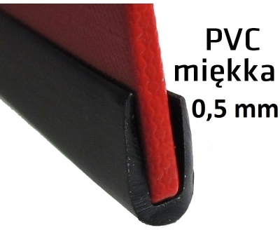 Uszczelka osłona krawędziowa rantowa listwa czarna PVC (PCV) 0,5mm